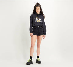 SHORTS FEMININO JEANS RIBCAGE PRETO LEVI'S ORIGINAL 778790052