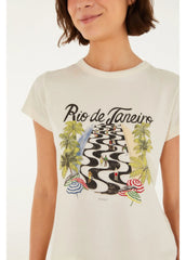 TSHIRT FEMININA BABY LOOK CALCADAO RIO DE JANEIRO FARM ORIGINAL 379318